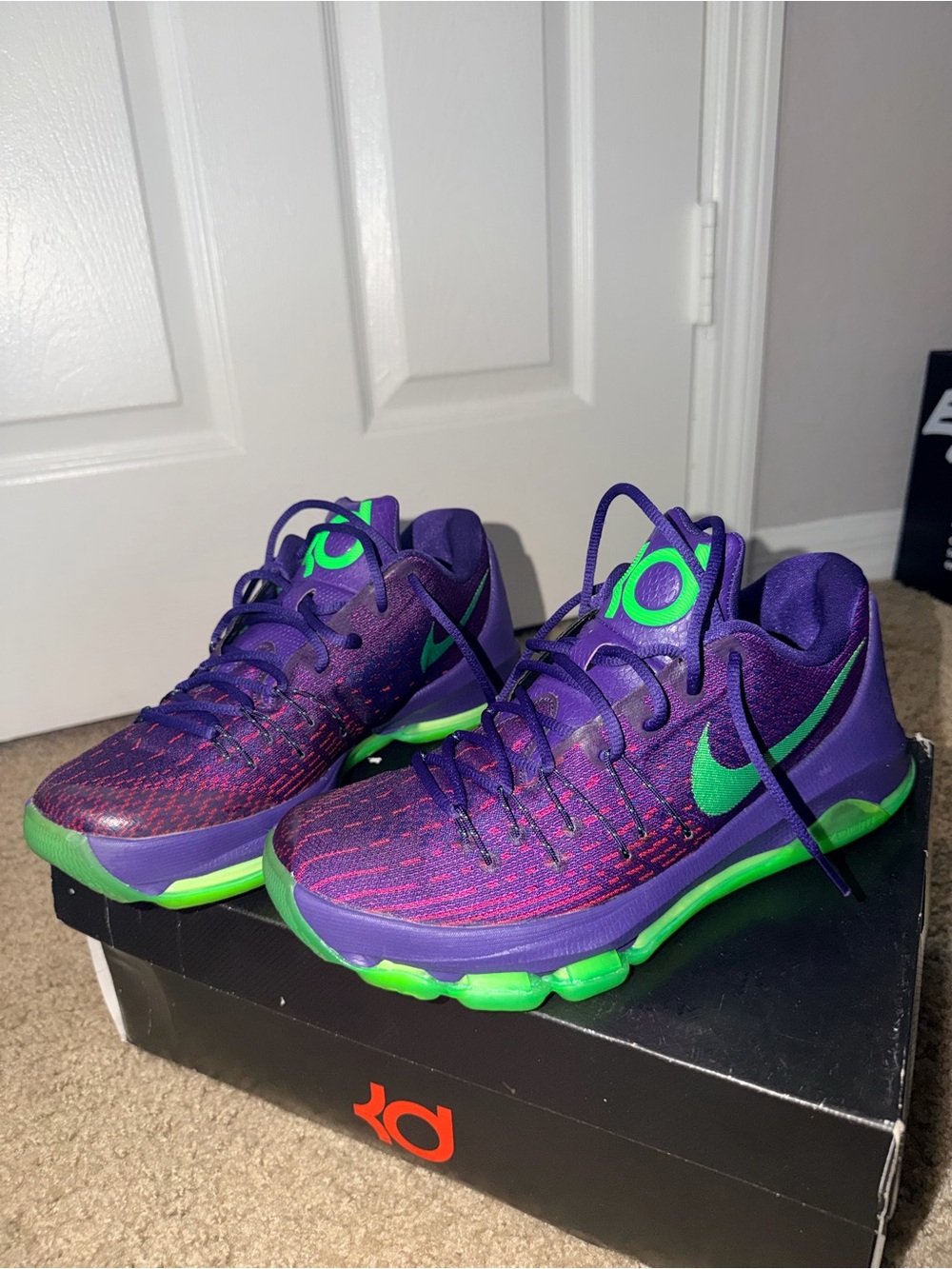 Nike KD 8 Court Purple Green Men’s Size 9 Basketball Shoes
